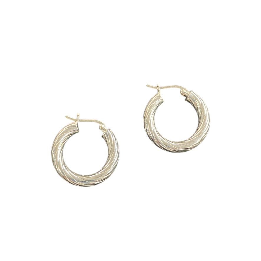 BD Sterling Silver Twist Hoops