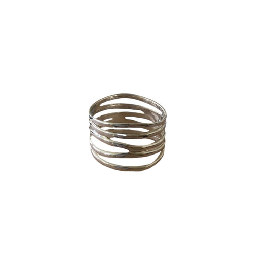BD Sterling Silver 5 Lines Ring
