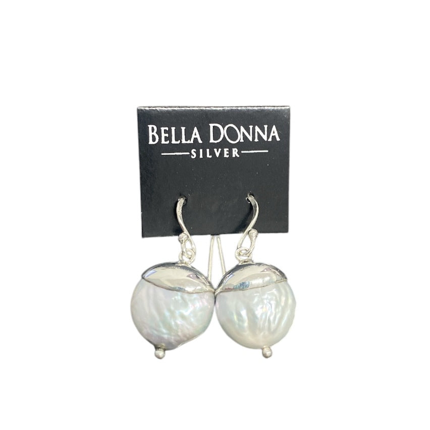 BD Sterling Silver & White Coin Pearl Earrings