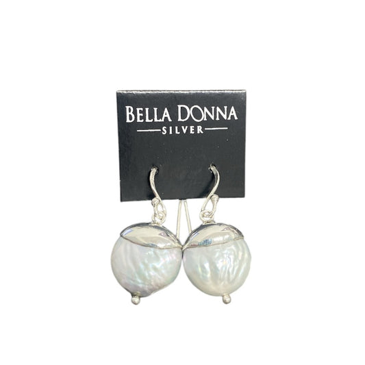 BD Sterling Silver & White Coin Pearl Earrings