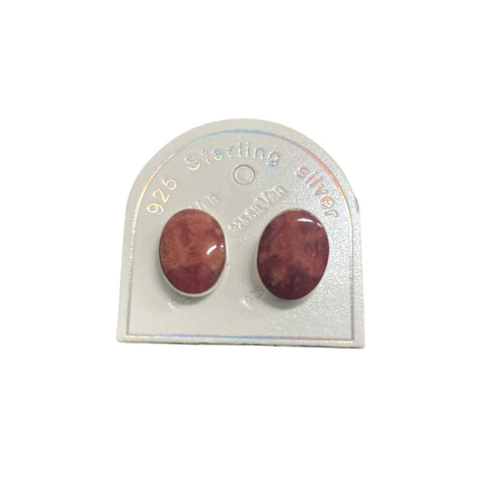 BD Signature Red Coral Silver Studs