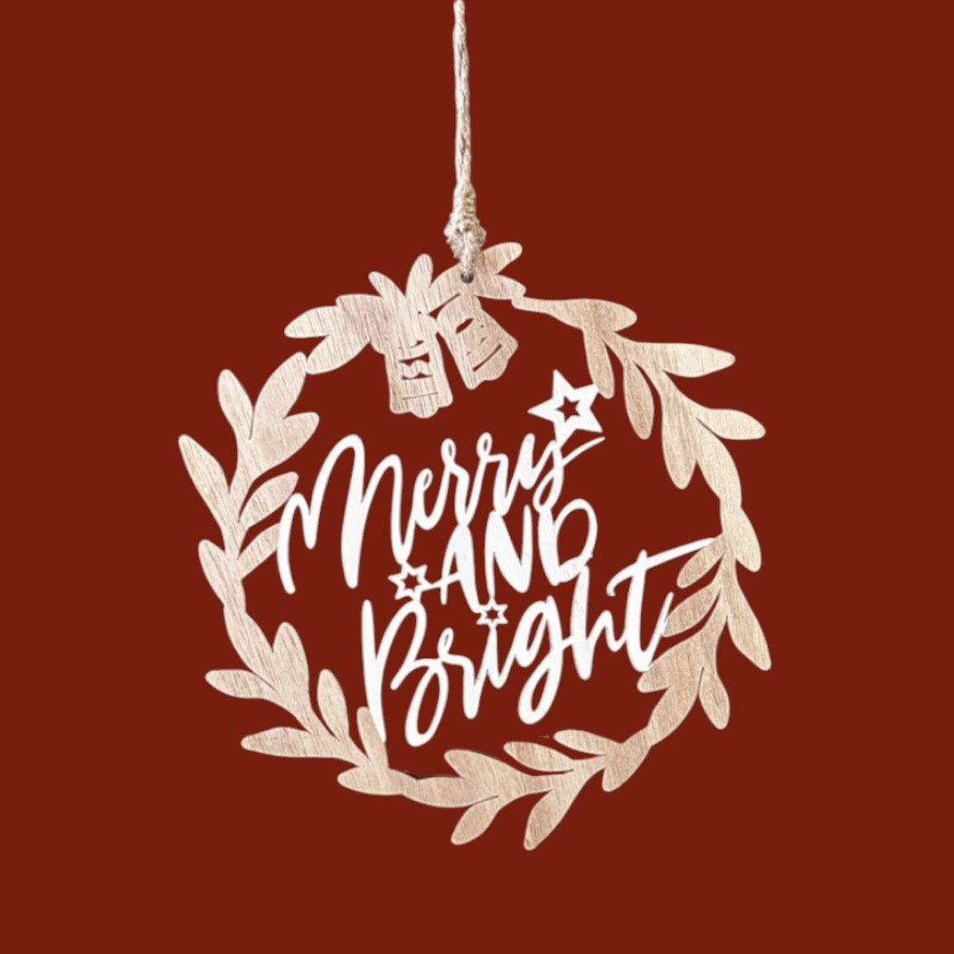 Gala Merry And Bright Christmas Hanger