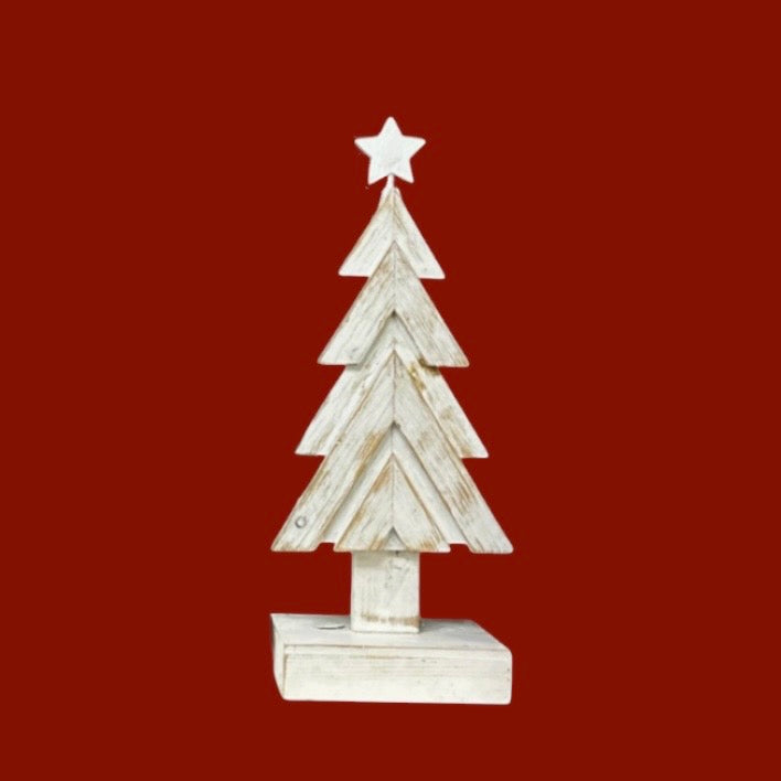 Gala Wood Tree w/Star - Small