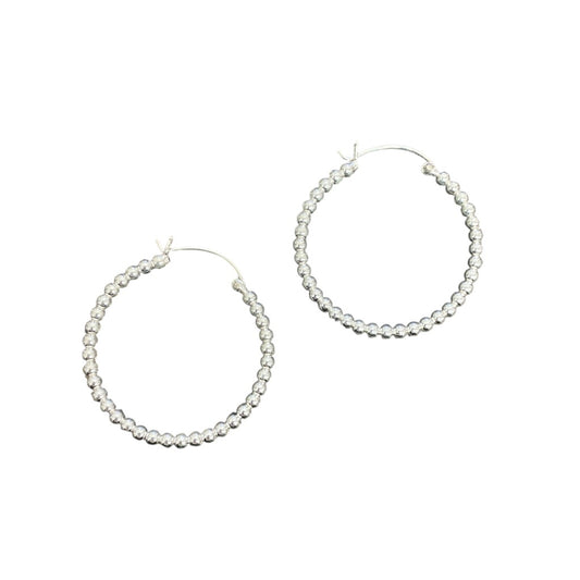 BD Sterling Silver Ball Hoops
