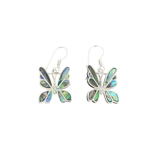 BD Sterling Silver Paua Butterfly Earrings