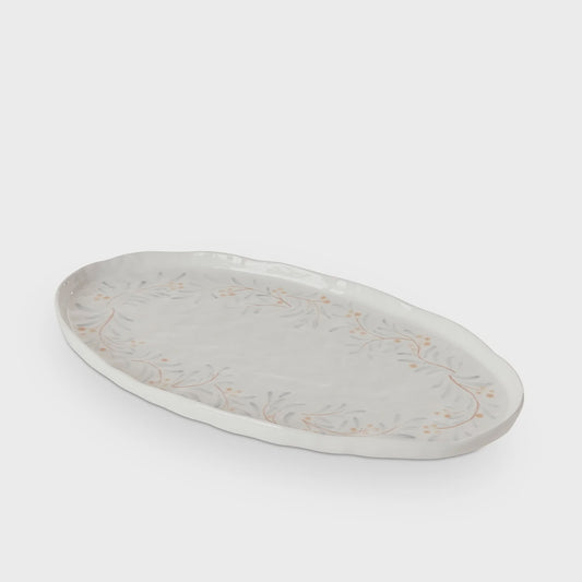 Madras Link Juniper Hand Painted Oval Platter