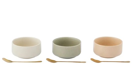 Assemble Dawn Bowl with Serving Spoon 3 colours