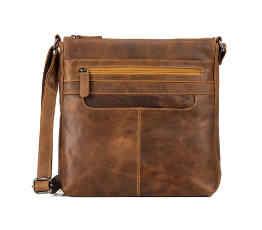 Greenwood Leather Shoulder Bag Camel