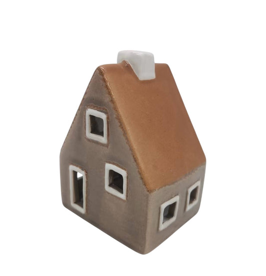 Yellow Rock Brown Gable Roof House