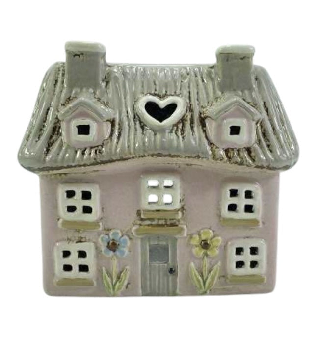 Yellow Rock Pink Thatched Cottage