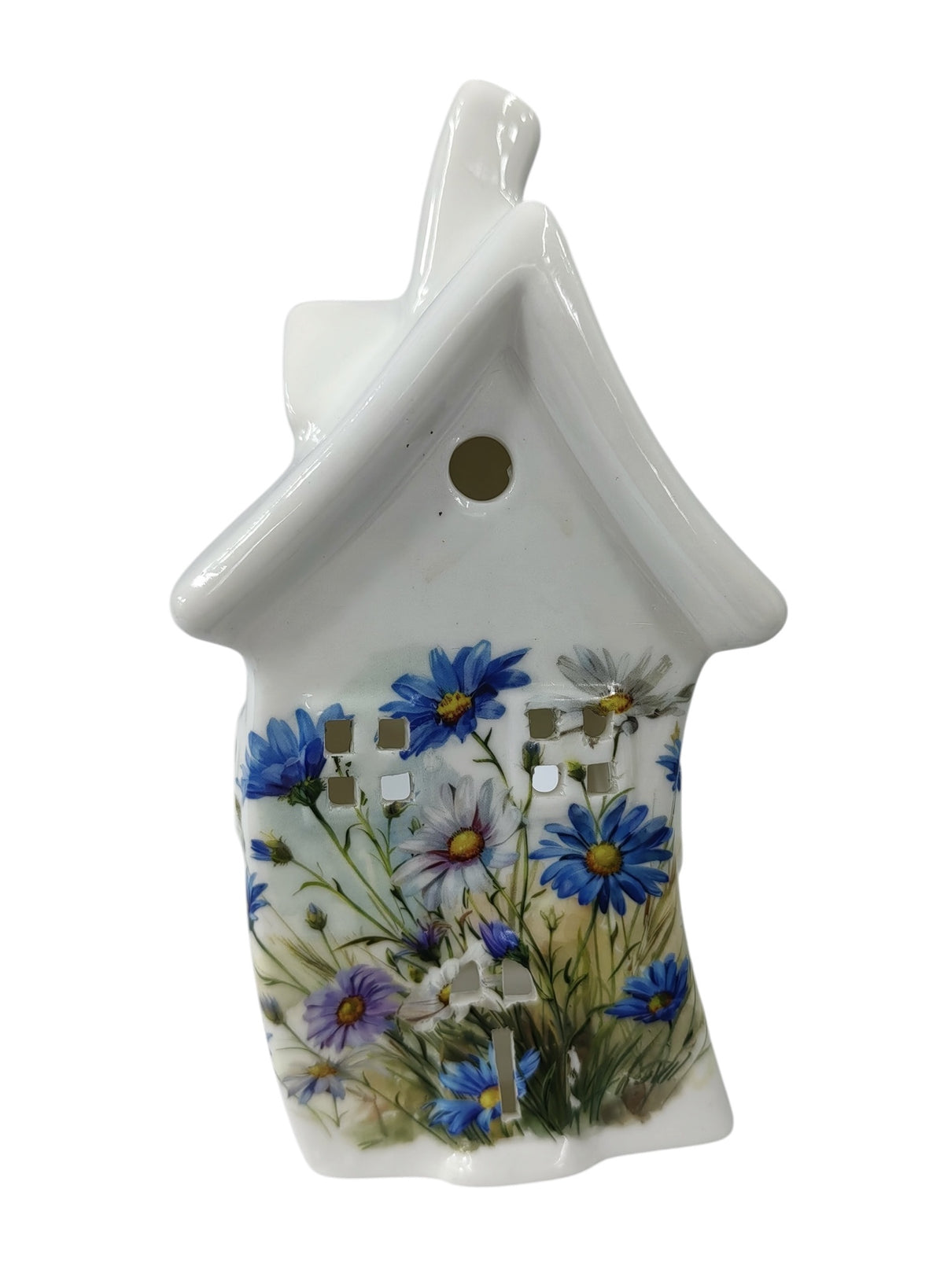 Yellow Rock Blue Daisy Tealight