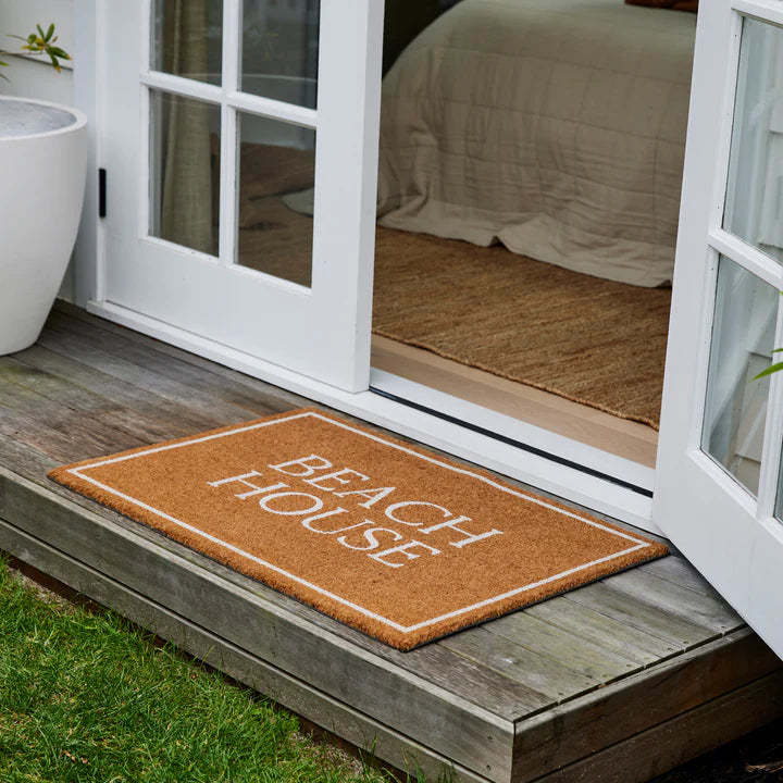 Madras Link Doormat - Beach House