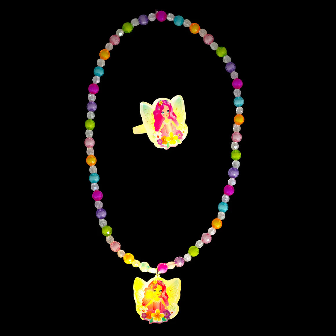 Pink Poppy Fairy Magic Light-up Jewellery Set