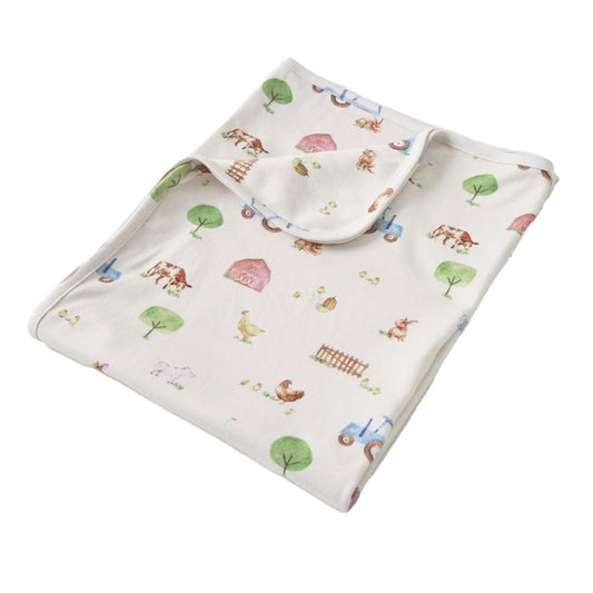 Jiggle & Giggle Jersey Wrap - Barnyard Babies