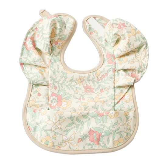 Jiggle & Giggle Waterproof Frilled Bib - Spring Garden