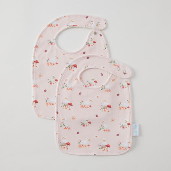 Jiggle & Giggle Jersey Bibs-Waddling Around