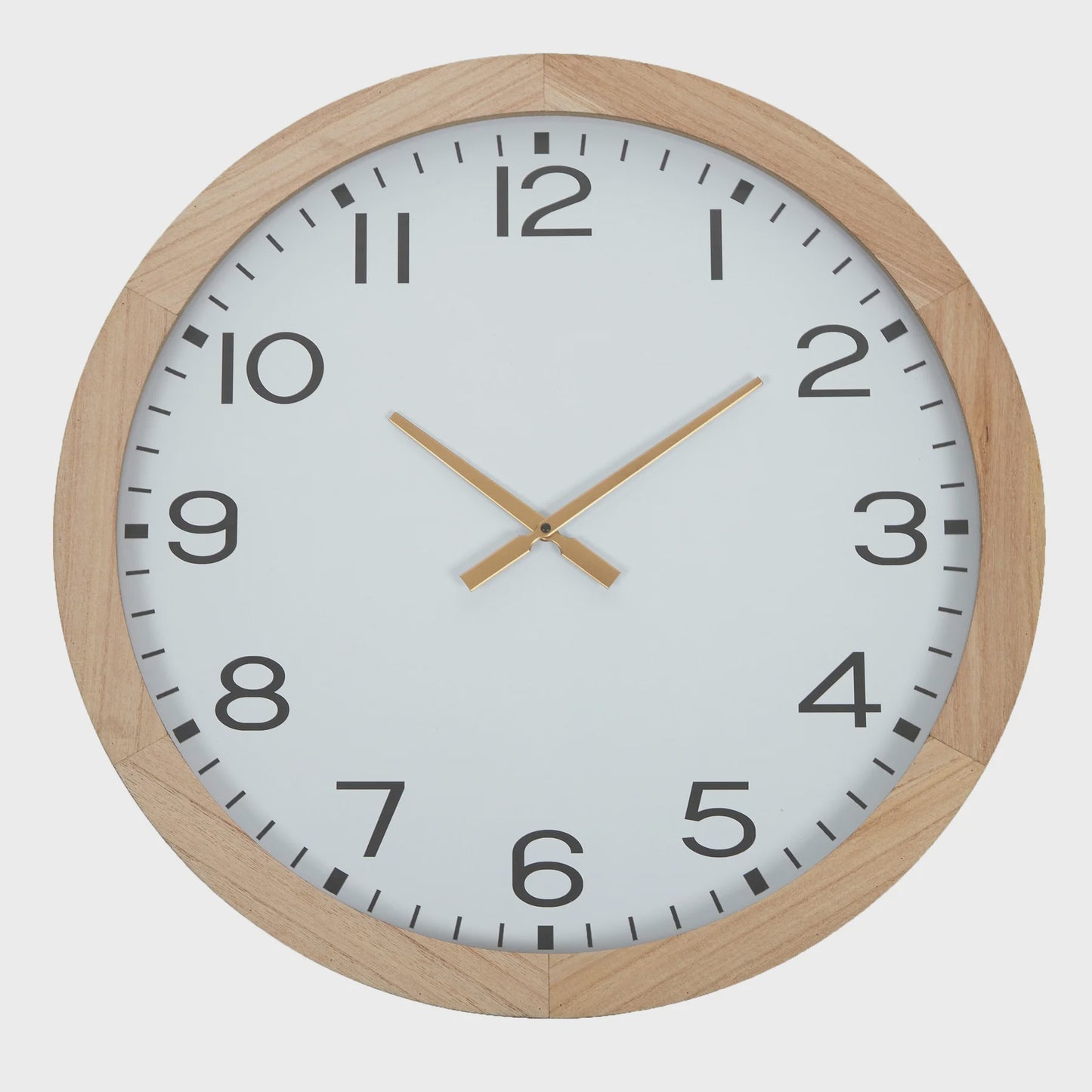 Coast To Coast Terrance Wood Clock 70cm Natural/White