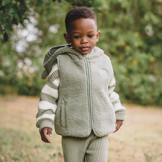 Kynd Baby Sherpa Vest - Olive