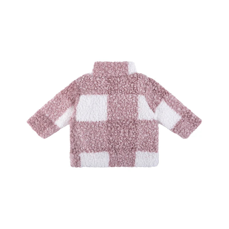Kynd Baby Sherpa Check Jacket - Dusty Lilac