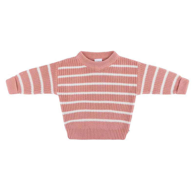 Kynd Baby Chunky Rib Knit Jumper - Cameo Stripe