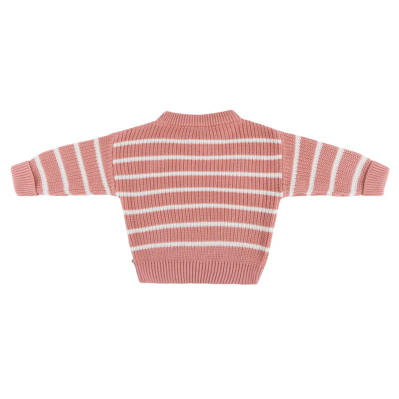 Kynd Baby Chunky Rib Knit Jumper - Cameo Stripe