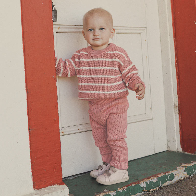 Kynd BabyChunky Rib Knit Pant - Cameo