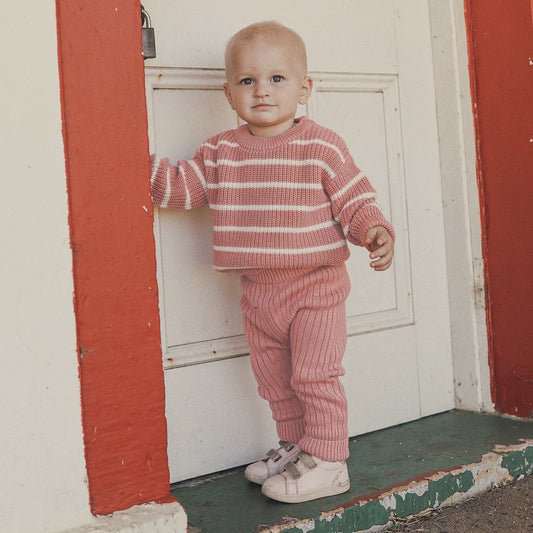Kynd BabyChunky Rib Knit Pant - Cameo