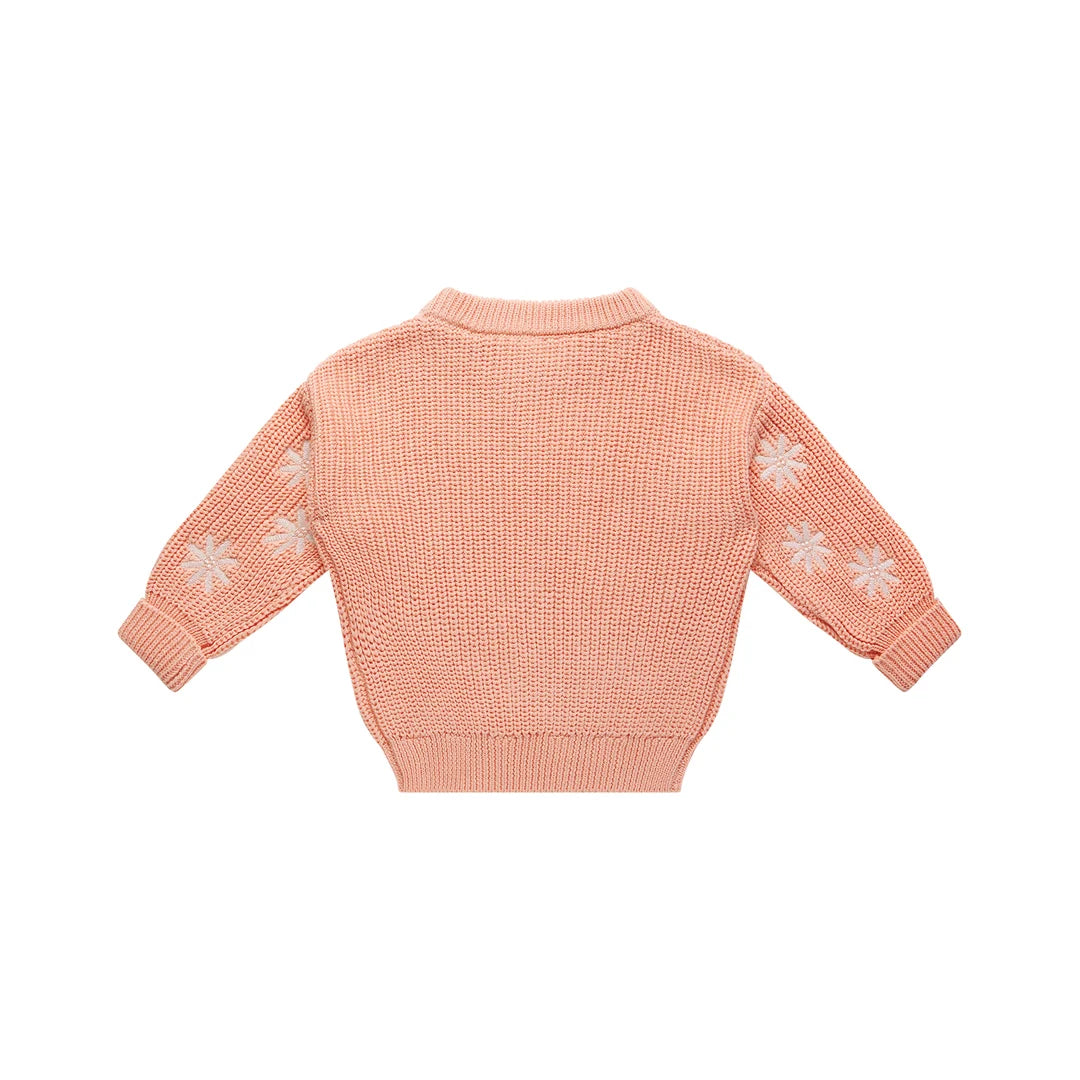 Kynd Baby Embroidered Knit Jumper - Pearl
