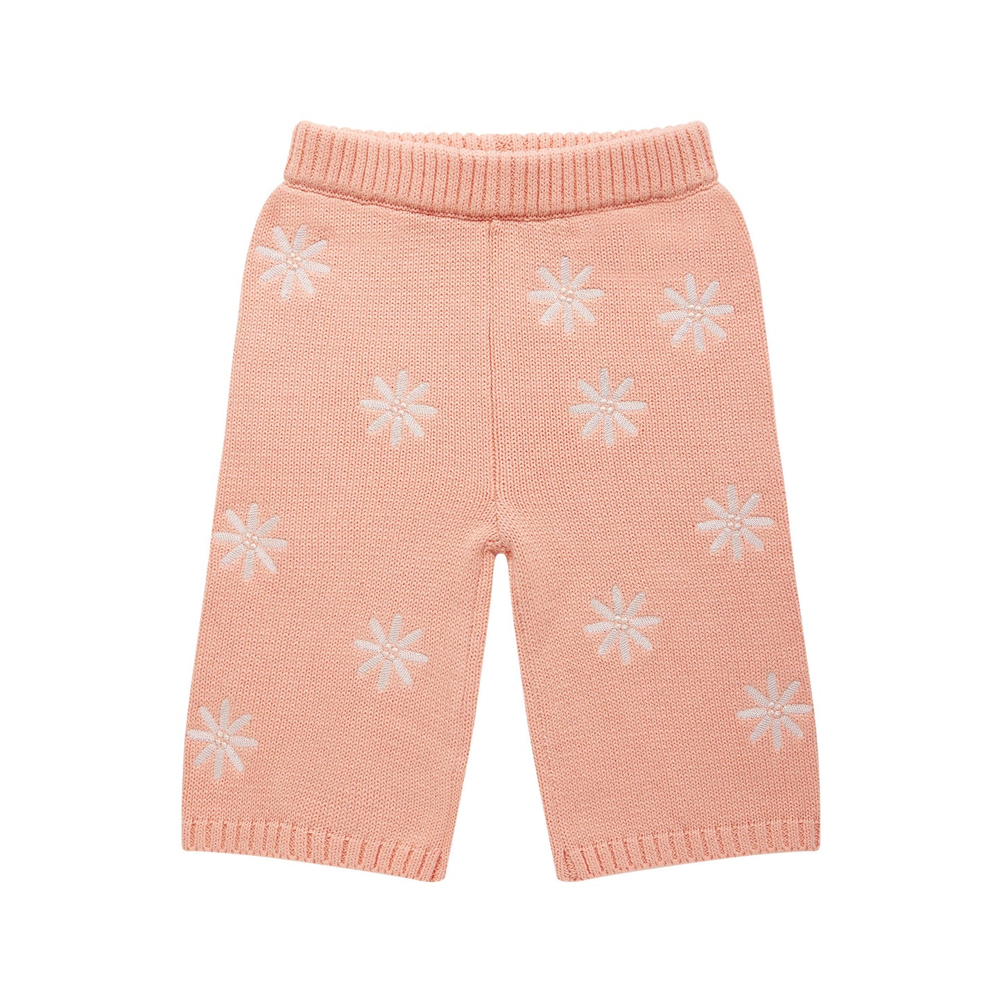 Kynd Baby Embroidered Knit Flare Pant - Pearl