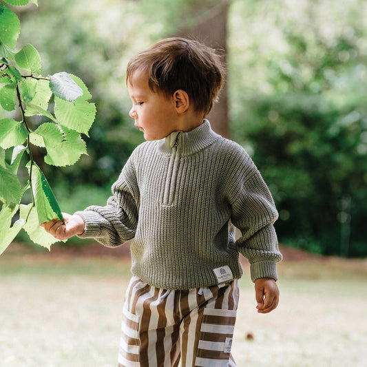 Kynd Baby Knit Rib Jumper - Olive