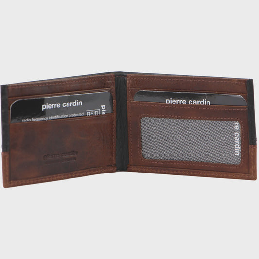 Pierre Cardin Black/Cognac Mens Wallet