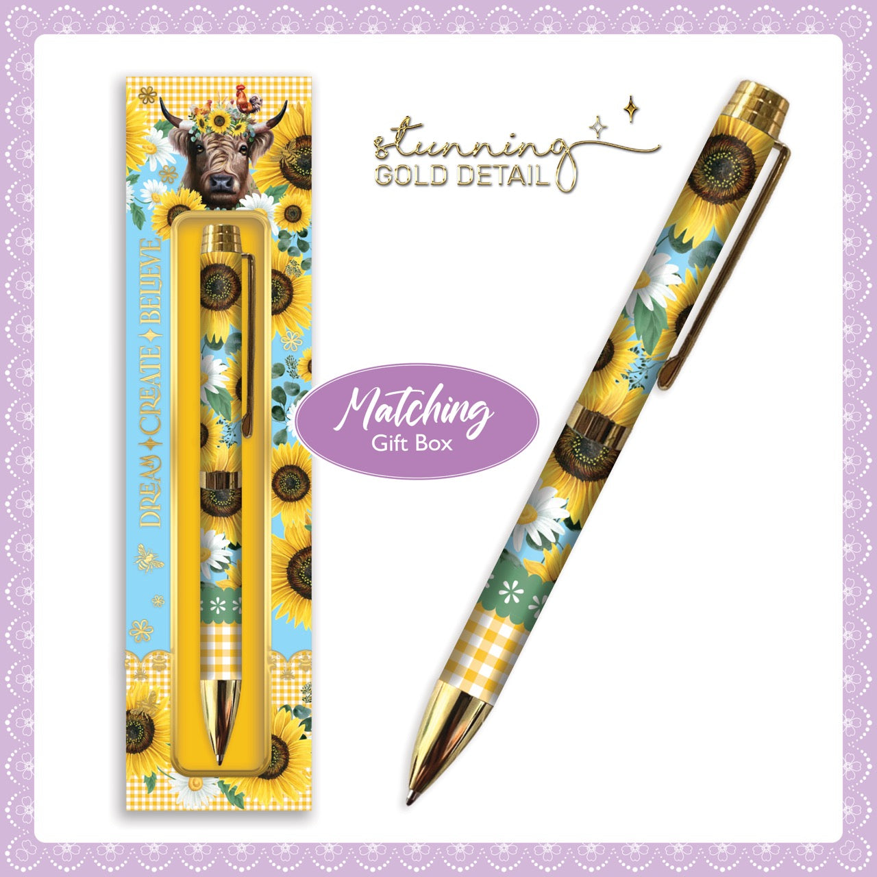 Lisa Pollock Printed Pen In Gift Box