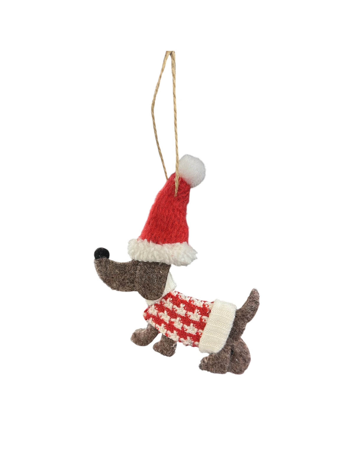 Gala Houndstooth Dachshund Ornament