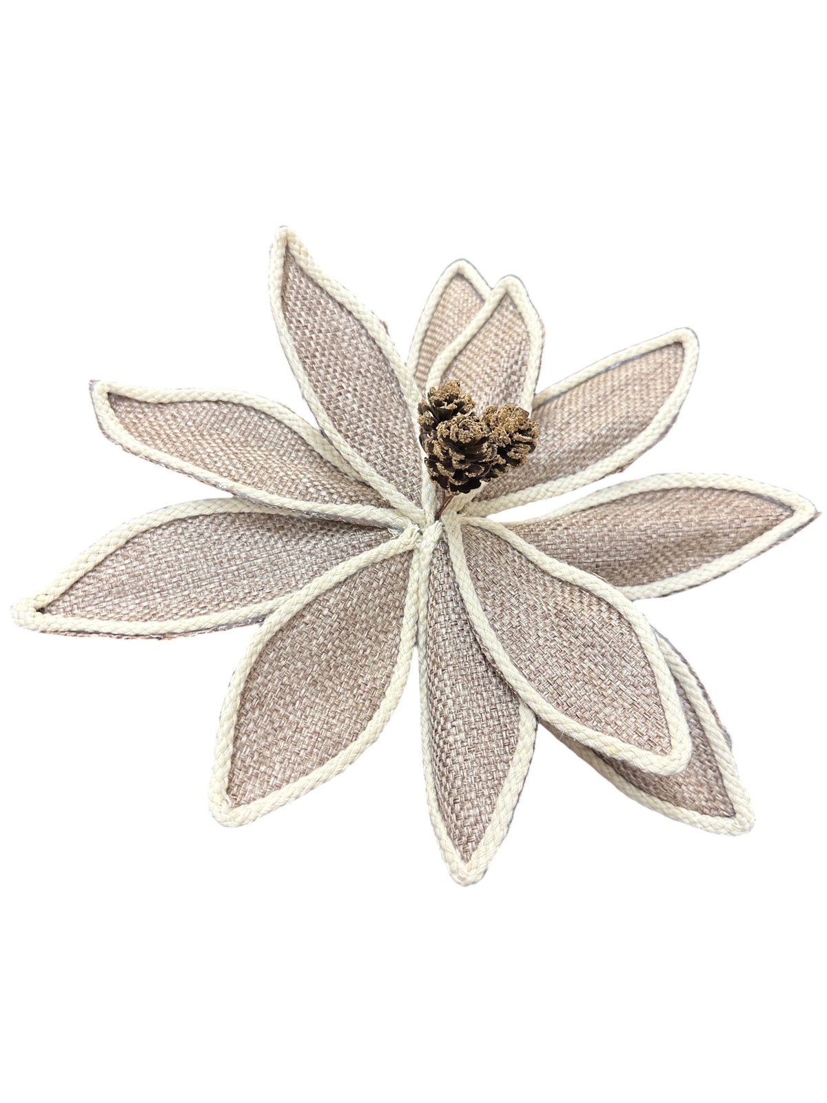 Gala Poinsettia w/ Trim - Natural