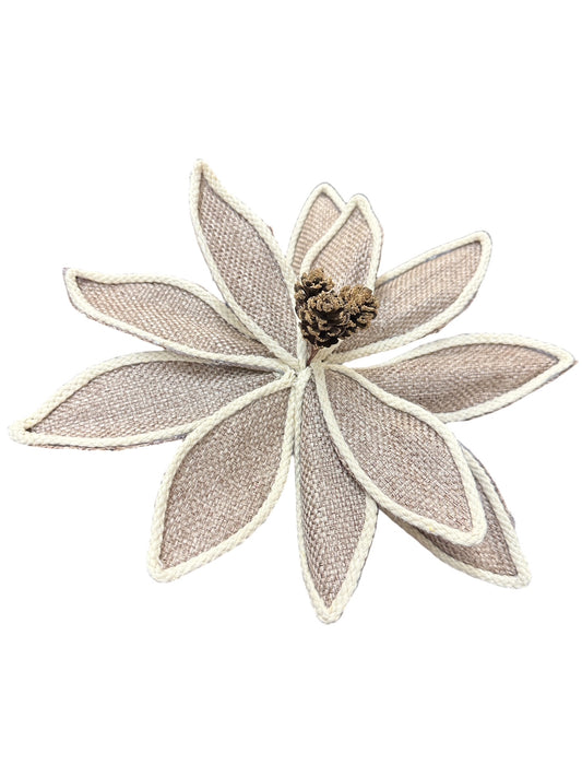 Gala Poinsettia w/ Trim - Natural