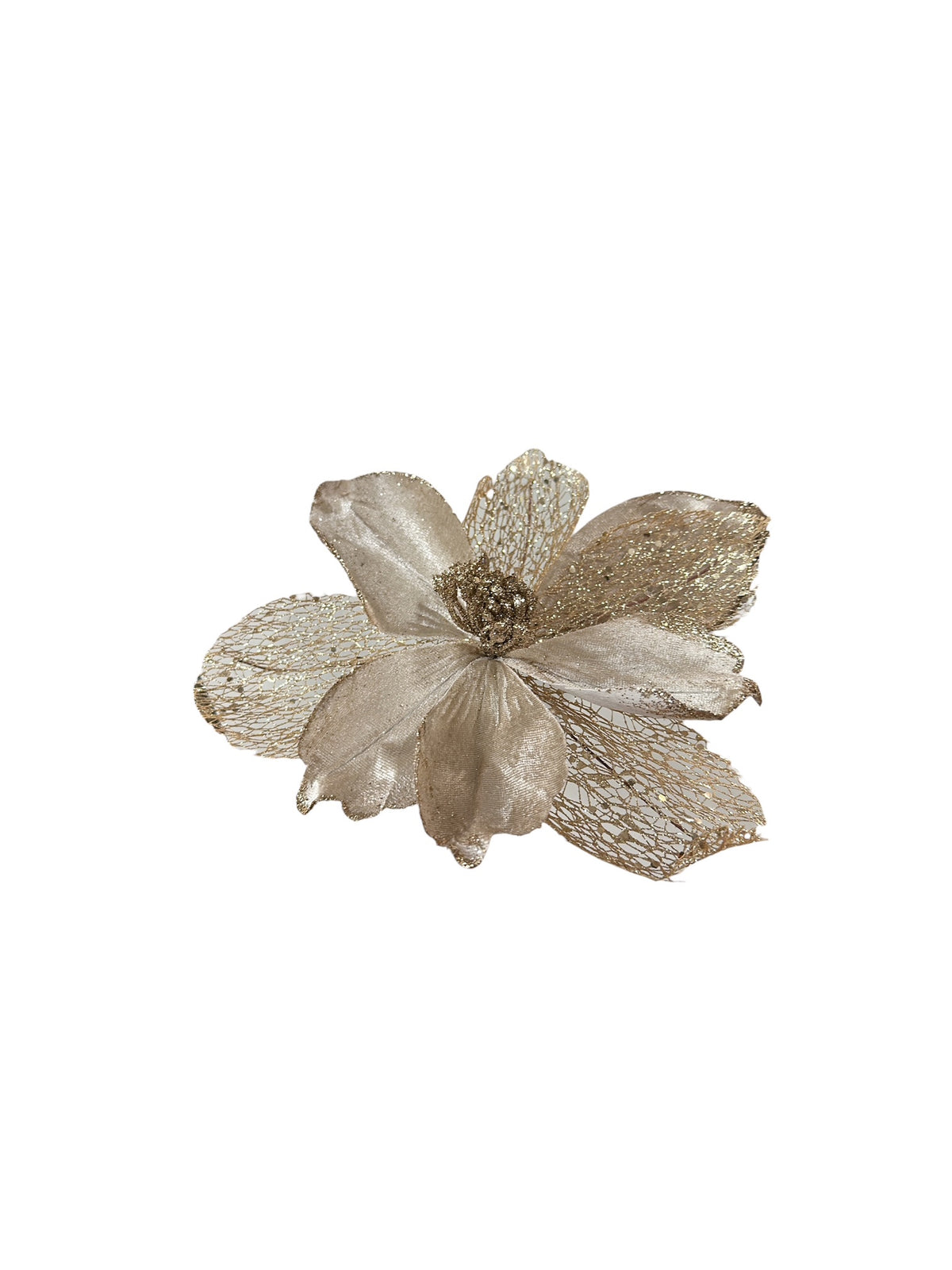 Gala Lavish Glitter Magnolia Stem - Gold
