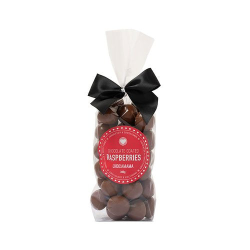 Chocamama Milk Chocolate Coated Raspberries 300g