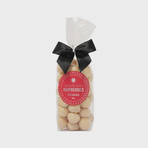 Choca Mama White Chocolate Coated Raspberries 300G
