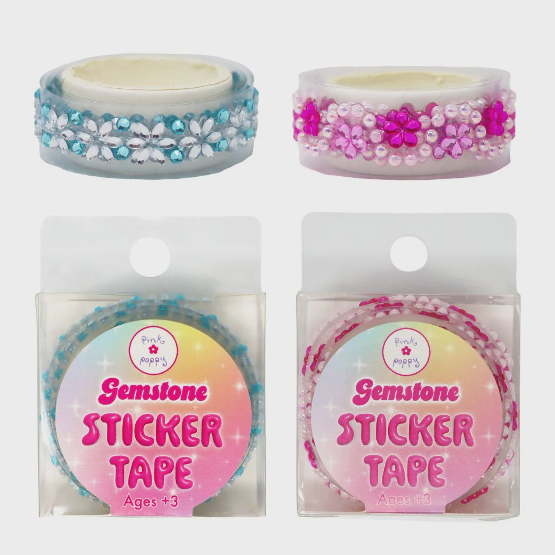 Pink Poppy Gemstone Sticker Tape 2asst