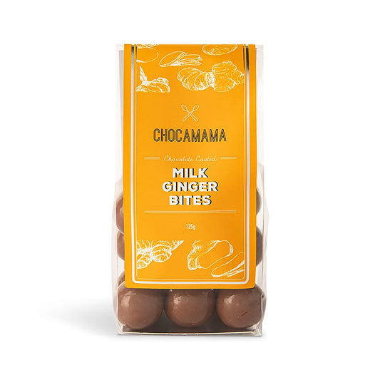 Chocamama Milk Chocolate coated Ginger Bites 125g