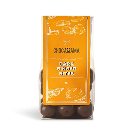 Chocamama Chocolate Coated Dark Ginger Bites 125g