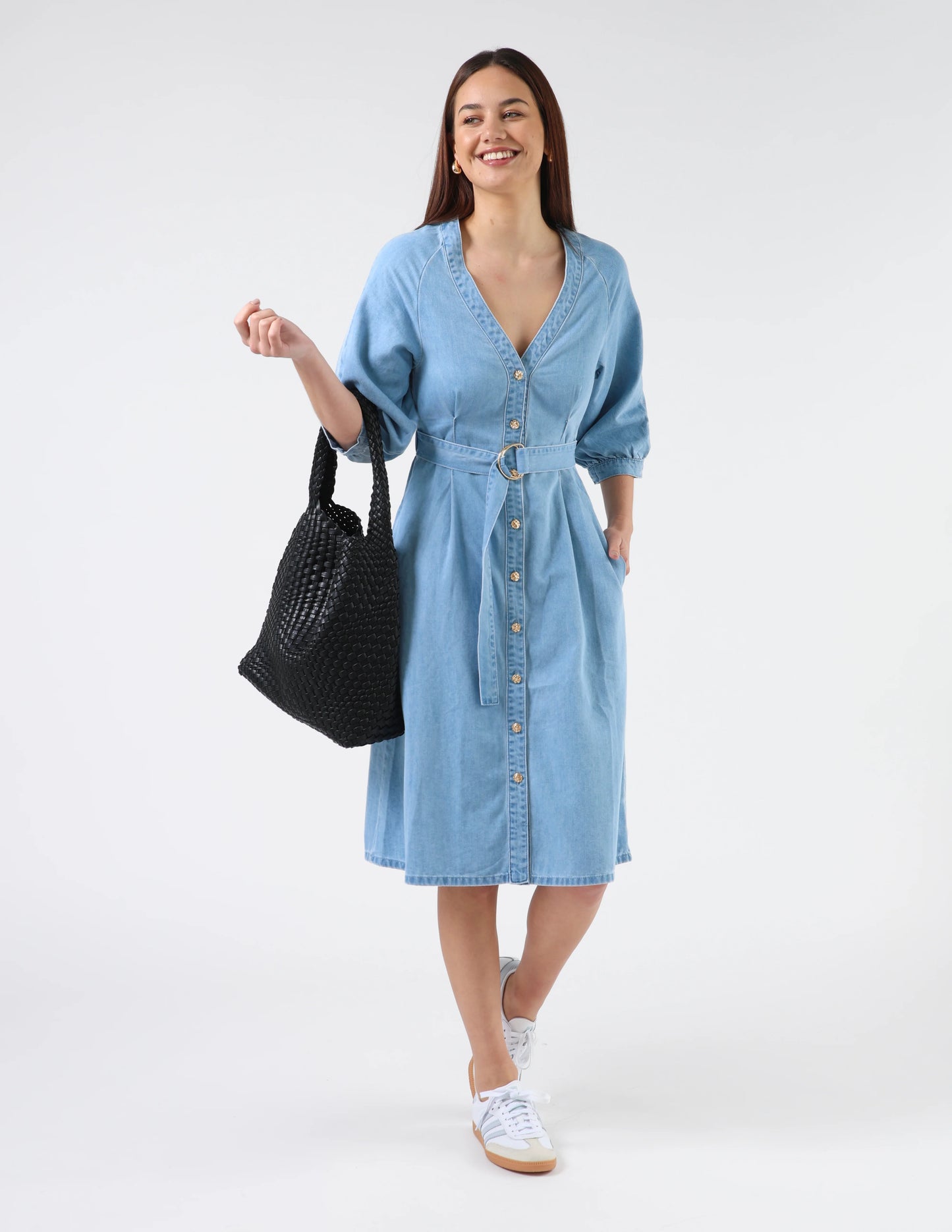 Stella + Gemma Haydee Weave Hobo Bag Black