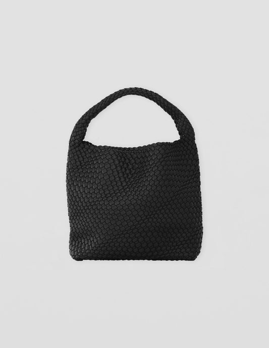 Stella + Gemma Haydee Weave Hobo Bag Black
