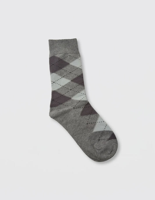 Stella + Gemma Socks - Jacqured Grey