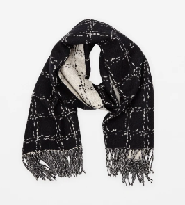 Stella + Gemma Scarf Patchwork Black & Cream
