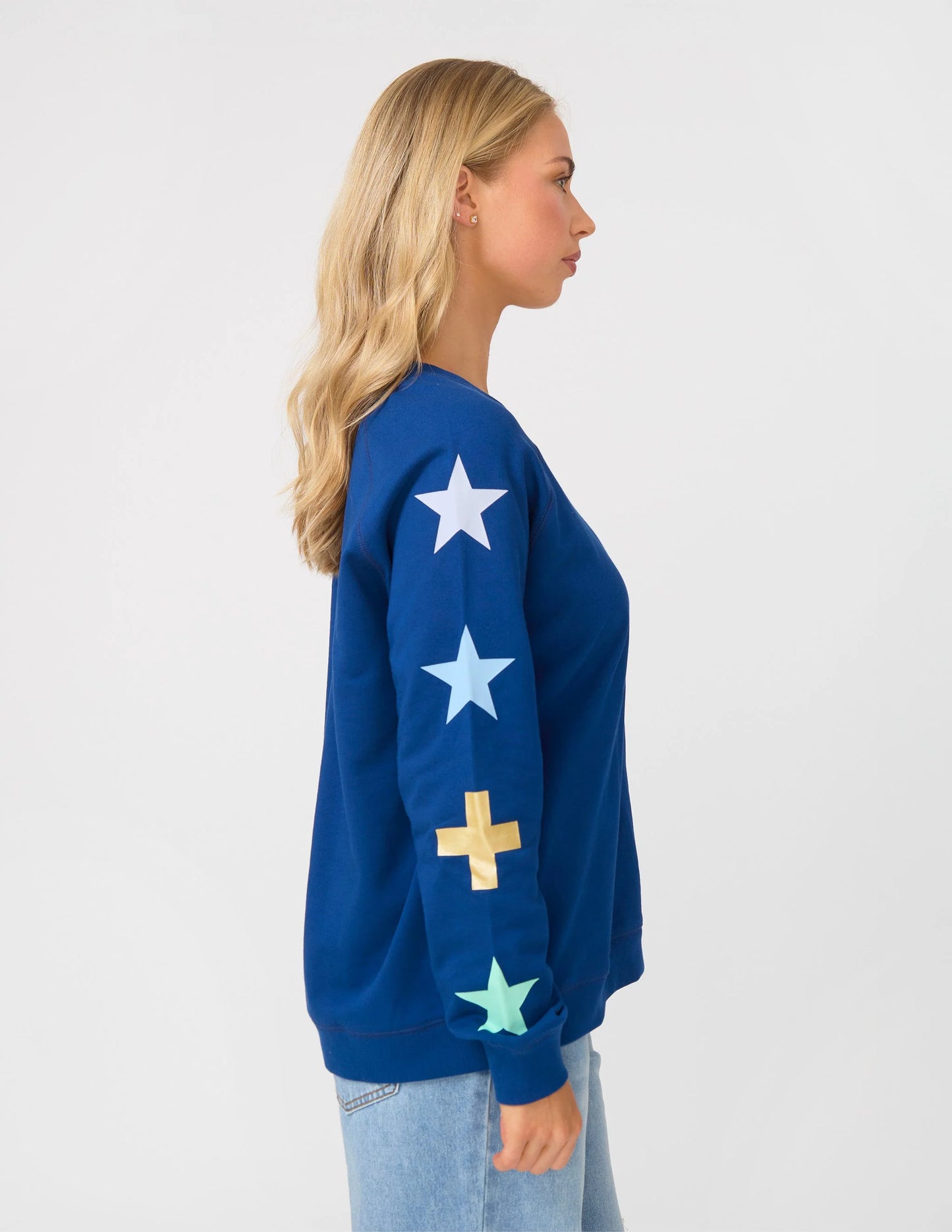 Stella + Gemma Classic Sweater - Navy Star Crossed