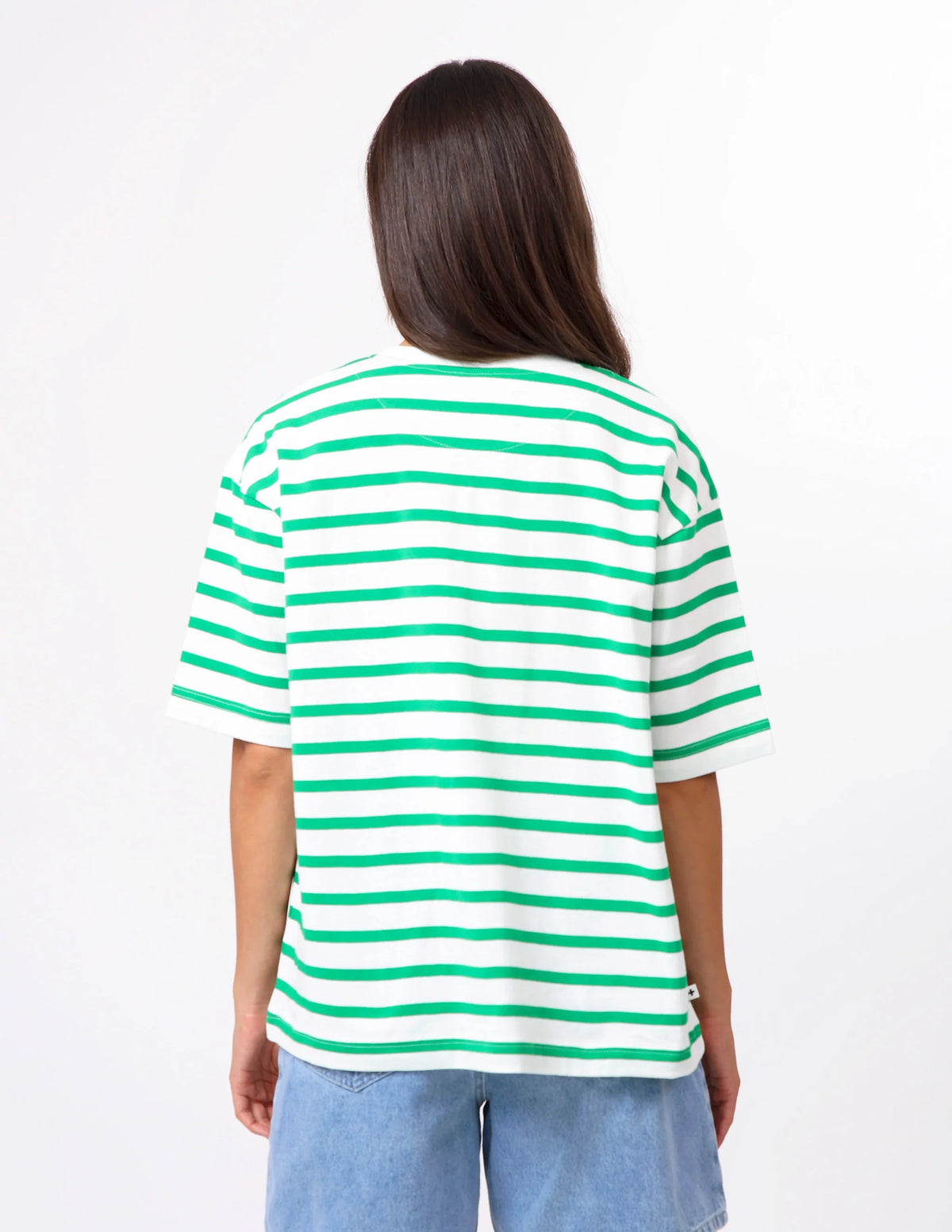 Stella + Gemma Porter Tee - Emerald Stripe