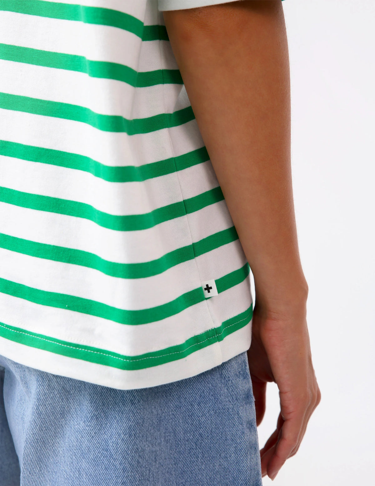 Stella + Gemma Porter Tee - Emerald Stripe