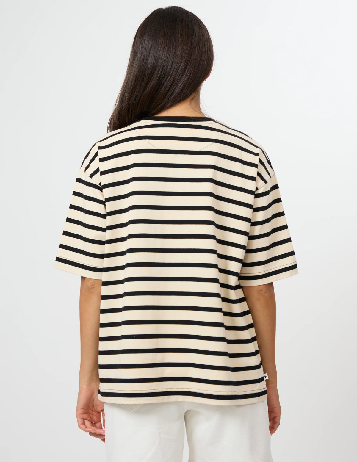 Stella + Gemma Porter Tee - Ecru & Black Stripe