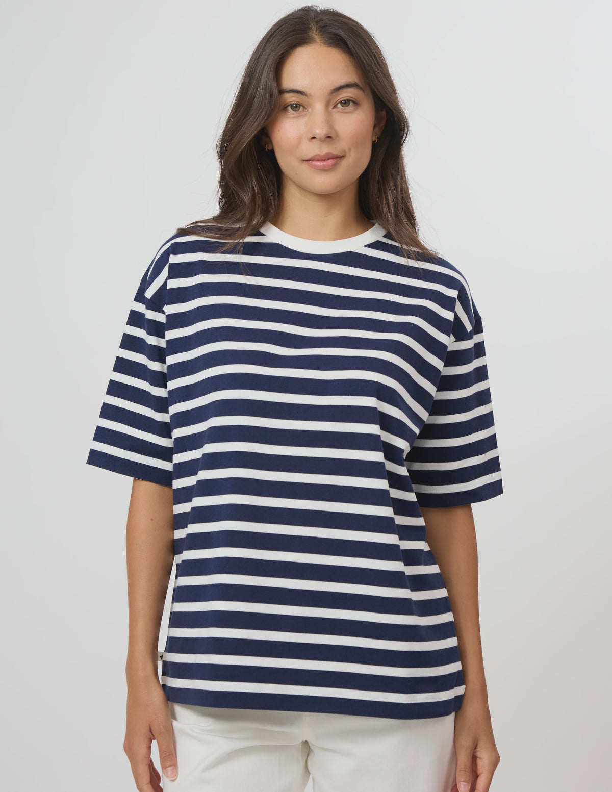 Stella + Gemma Porter Tee - Navy & White Stripe